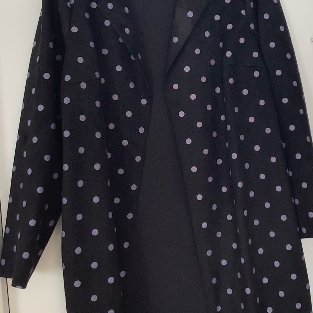 TanJay Black and Gray Faux Suede Long Jacket 2X